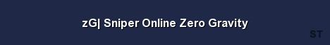 zG Sniper Online Zero Gravity Server Banner