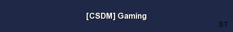 CSDM Gaming Server Banner