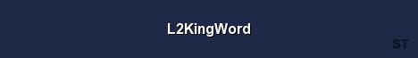 L2KingWord Server Banner