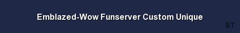 Emblazed Wow Funserver Custom Unique Server Banner