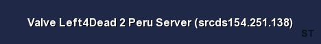 Valve Left4Dead 2 Peru Server srcds154 251 138 