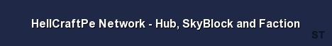 HellCraftPe Network Hub SkyBlock and Faction Server Banner