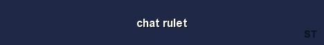 chat rulet Server Banner
