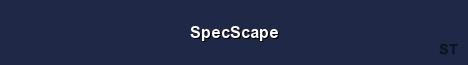 SpecScape Server Banner