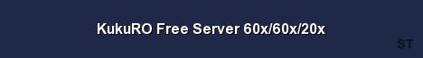 KukuRO Free Server 60x 60x 20x Server Banner