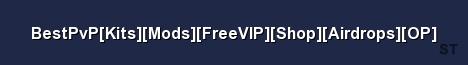 BestPvP Kits Mods FreeVIP Shop Airdrops OP Server Banner