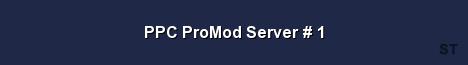 PPC ProMod Server 1 Server Banner