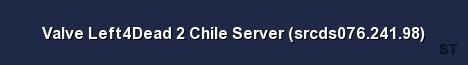 Valve Left4Dead 2 Chile Server srcds076 241 98 Server Banner