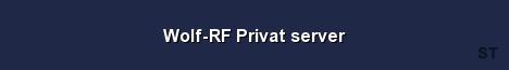 Wolf RF Privat server Server Banner