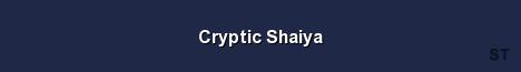 Cryptic Shaiya Server Banner