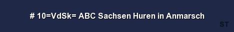 10 VdSk ABC Sachsen Huren in Anmarsch Server Banner