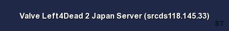 Valve Left4Dead 2 Japan Server srcds118 145 33 