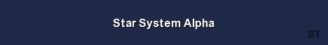 Star System Alpha Server Banner