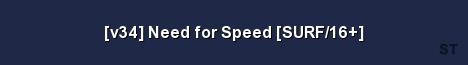 v34 Need for Speed SURF 16 Server Banner