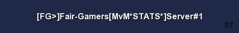 FG Fair Gamers MvM STATS Server 1 Server Banner
