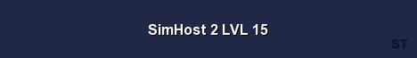 SimHost 2 LVL 15 Server Banner