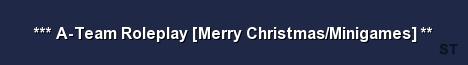 A Team Roleplay Merry Christmas Minigames Server Banner