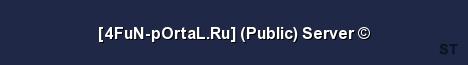 4FuN pOrtaL Ru Public Server Server Banner