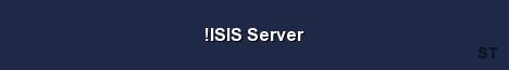 ISIS Server Server Banner