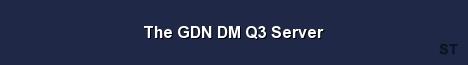 The GDN DM Q3 Server Server Banner