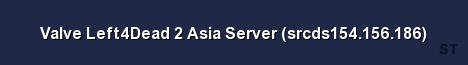 Valve Left4Dead 2 Asia Server srcds154 156 186 