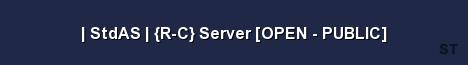 StdAS R C Server OPEN PUBLIC Server Banner