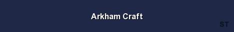 Arkham Craft Server Banner