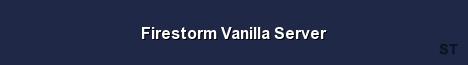 Firestorm Vanilla Server Server Banner
