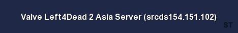 Valve Left4Dead 2 Asia Server srcds154 151 102 
