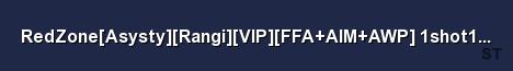 RedZone Asysty Rangi VIP FFA AIM AWP 1shot1kill pl Server Banner
