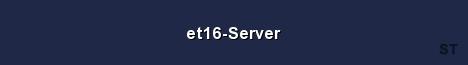 et16 Server Server Banner