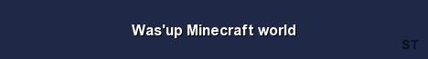 Was 039 up Minecraft world Server Banner
