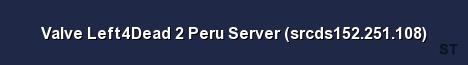 Valve Left4Dead 2 Peru Server srcds152 251 108 