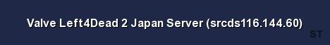 Valve Left4Dead 2 Japan Server srcds116 144 60 