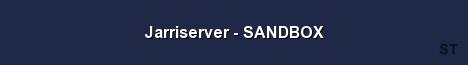 Jarriserver SANDBOX Server Banner