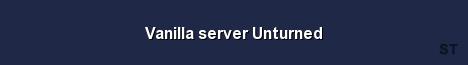Vanilla server Unturned Server Banner