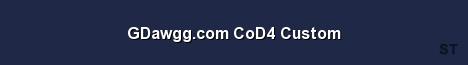 GDawgg com CoD4 Custom Server Banner