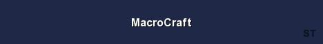 MacroCraft Server Banner