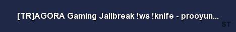 TR AGORA Gaming Jailbreak ws knife prooyun net 