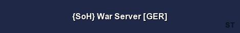 SoH War Server GER Server Banner