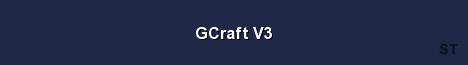 GCraft V3 Server Banner