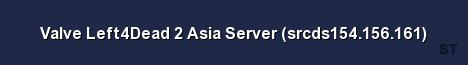 Valve Left4Dead 2 Asia Server srcds154 156 161 