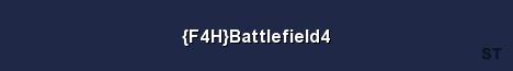 F4H Battlefield4 Server Banner