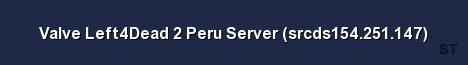 Valve Left4Dead 2 Peru Server srcds154 251 147 