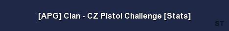 APG Clan CZ Pistol Challenge Stats Server Banner