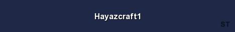 Hayazcraft1 Server Banner