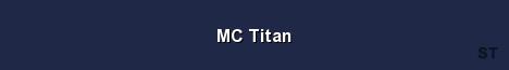 MC Titan Server Banner