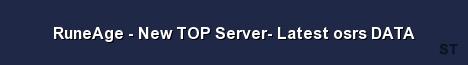 RuneAge New TOP Server Latest osrs DATA Server Banner