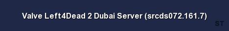 Valve Left4Dead 2 Dubai Server srcds072 161 7 Server Banner