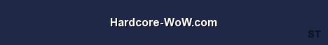 Hardcore WoW com Server Banner
